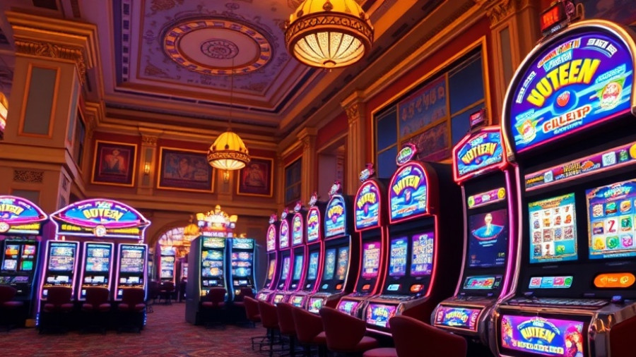 Vivid new slot machines at Emperors Palace casino with colorful displays