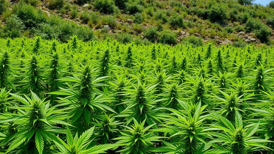 Lush green cannabis field symbolizing natural addiction treatment