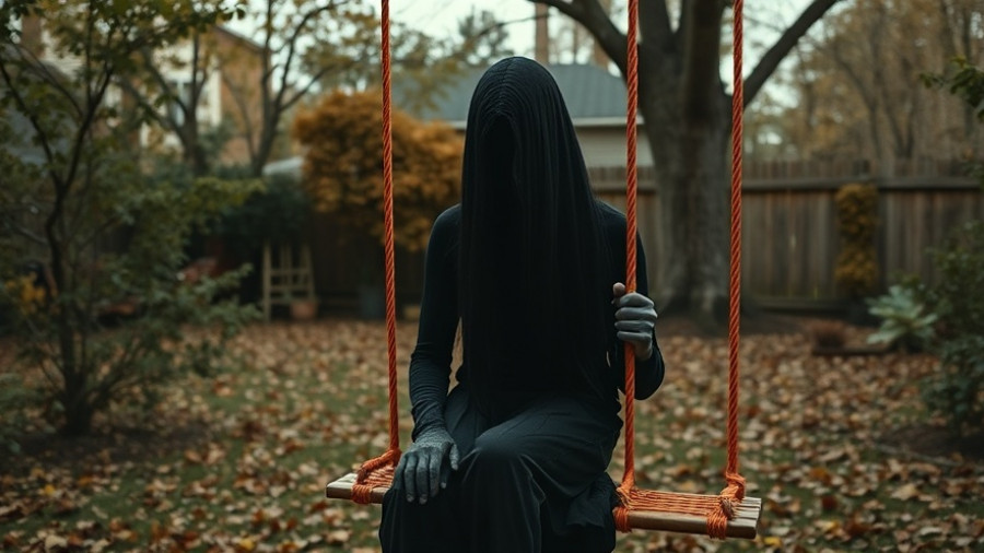 Exploring family history in October, eerie swing scene, autumn