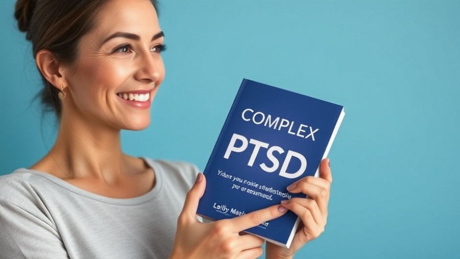 Complex PTSD: Woman smiling with book about Complex PTSD.