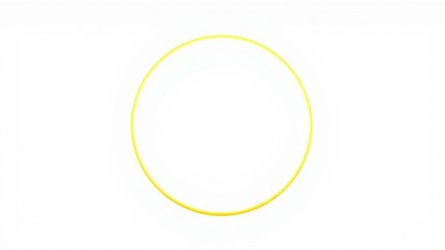 Minimalistic yellow circle on white background, modern design
