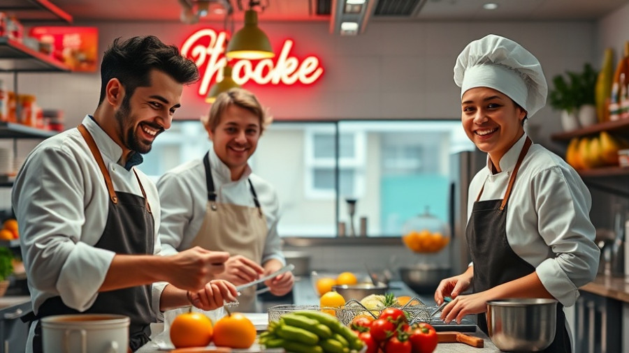 Young chefs in Double Elimination Taste Master Junior Kitchen competition.