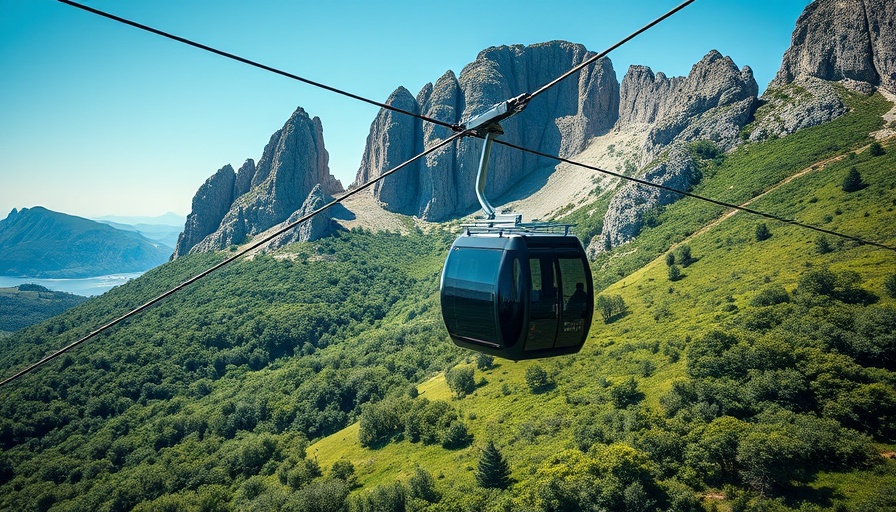 Table Mountain Aerial Cableway gliding past rocky cliffs.