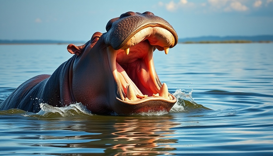 Close-up of a hippo in a lake during a serene lake cruise.