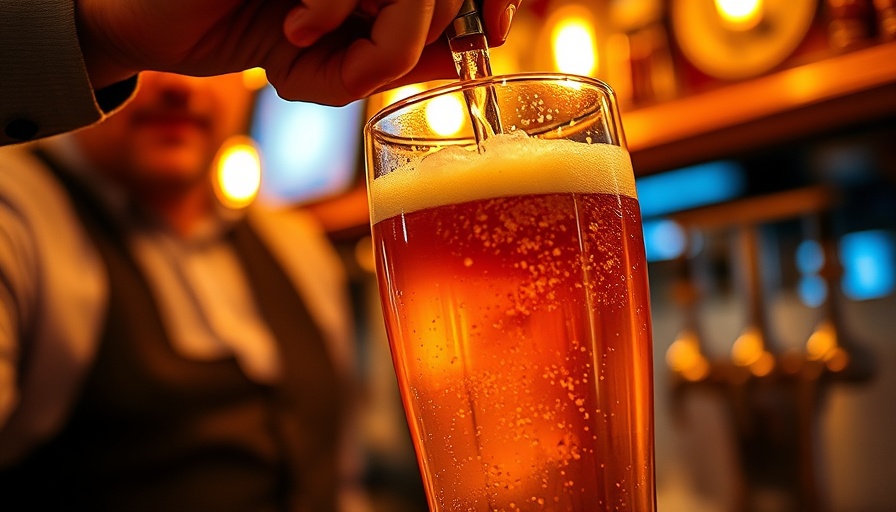 Bartender pouring beer, illustrating alcohol availability