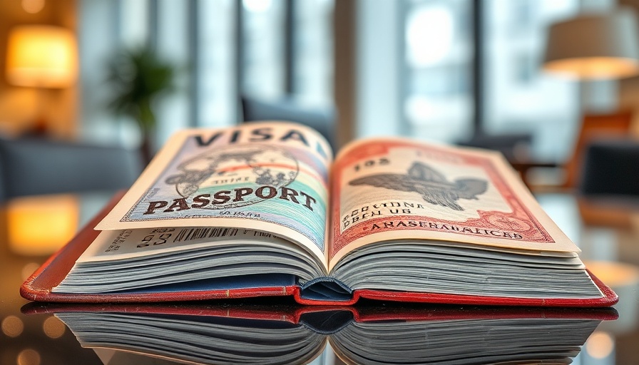 Open passport with visa stamps reflecting recent visa reforms.