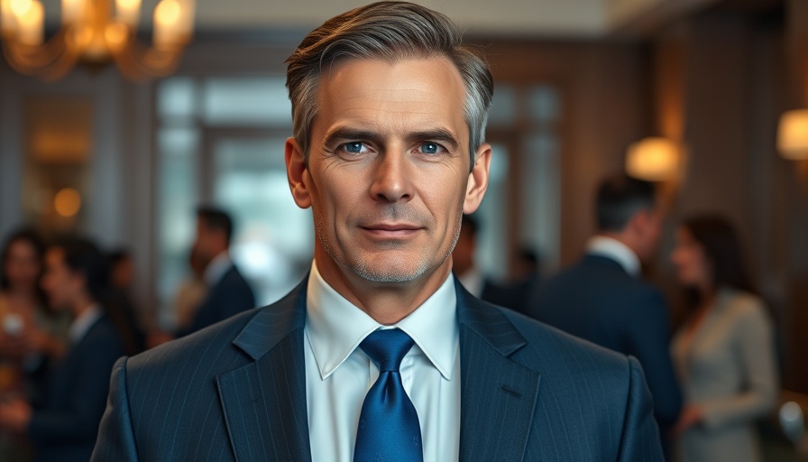 Confident gentleman in a formal suit depicting government oversight.