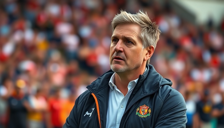 Franco Smith reflecting on Wales rugby coaching, thoughtful stance.