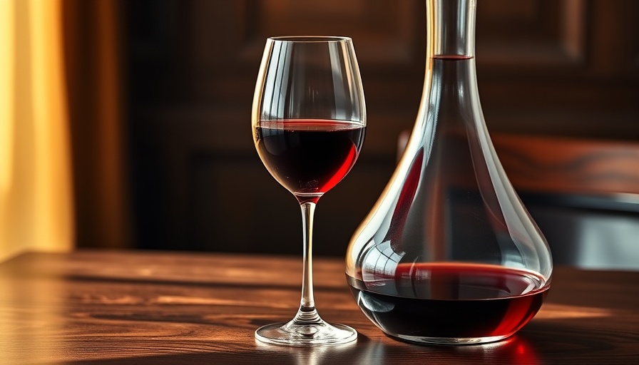 Elegant wine setup on rustic table, wine cellars in Northern Cape.