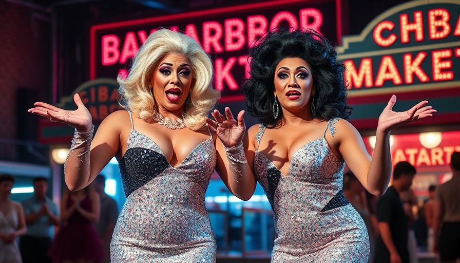 Kat Gilardi and Manila Von Teez Drag Show at Bay Harbour, vibrant performance.