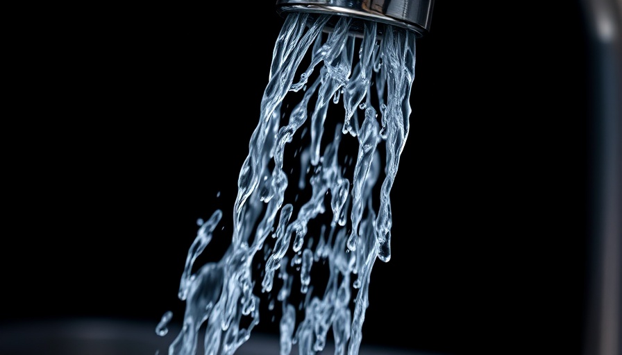 Modern faucet flowing water, related to Florida drinking water fluoride ban.