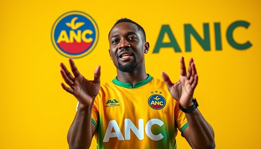 African National Congress member speaking confidently in bright ANC attire.
