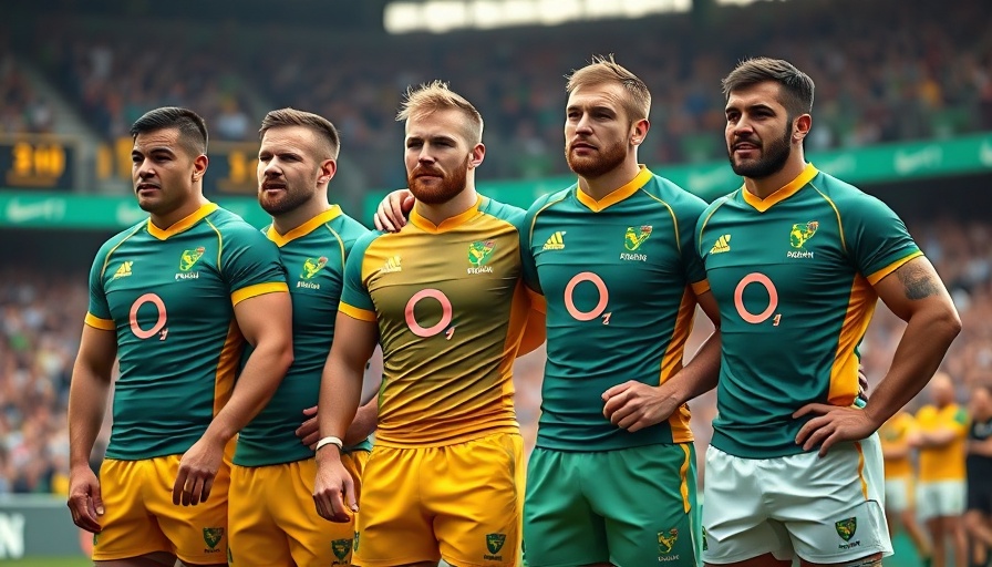 Springboks rugby players in unity at a stadium