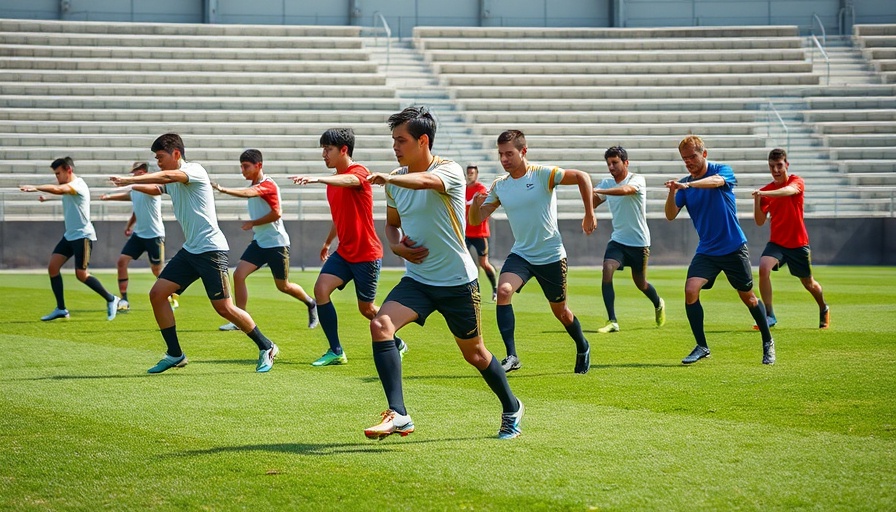 Banyana Banyana training session; players warming up on field.