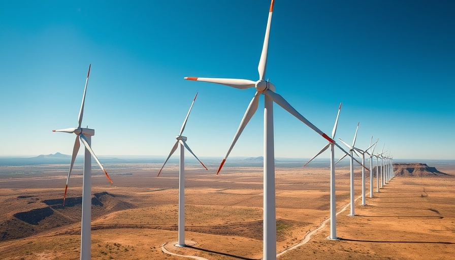 Wind turbines in South Africa harnessing renewable energy