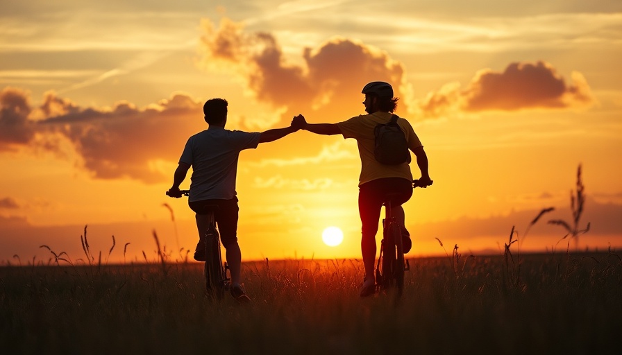 Couple biking at sunset in scenic South Africa travel destination.