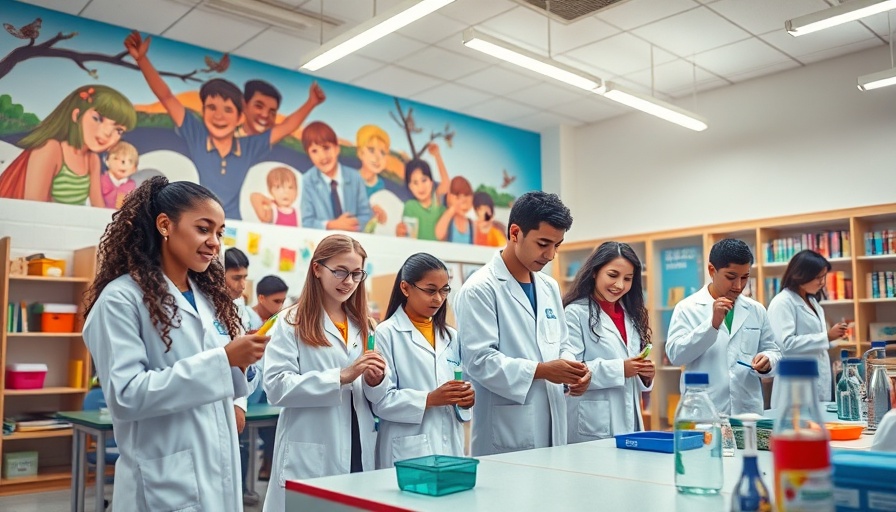 Students conducting science experiments in vibrant classroom, special needs education South Africa