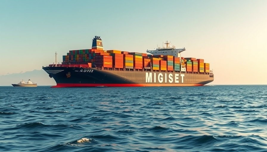 Cargo ship with containers hinting at the U.S. energy future.