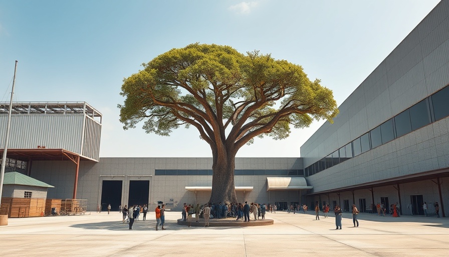 China Zimbabwe alliance industrial complex with a notable tree.
