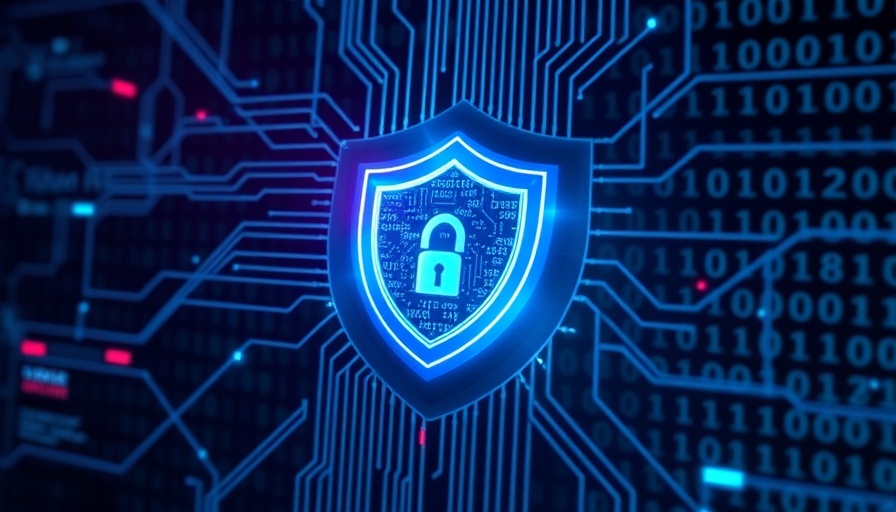 Digital shield glowing in binary code for Layer 7 DDoS Attack Protection