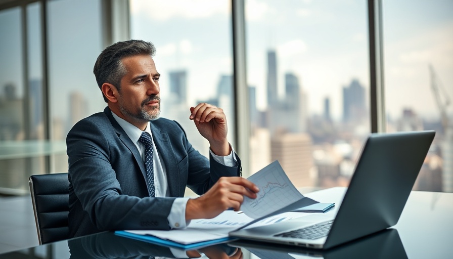 Businessman analyzing financial data for SARB Monthly Release.
