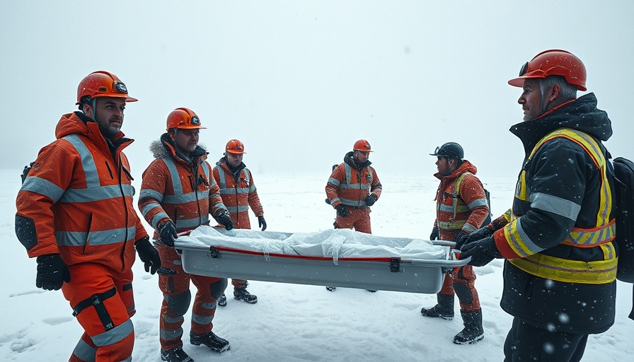 Construction workers navigate snowy avalanche in India