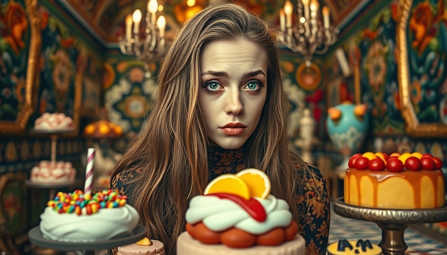 Surreal banquet scene reminiscent of Jan Švankmajer's films, colorful and whimsical.