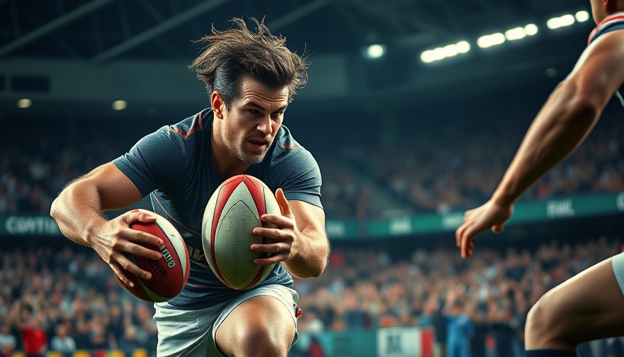 Springboks player in action during intense rugby match.
