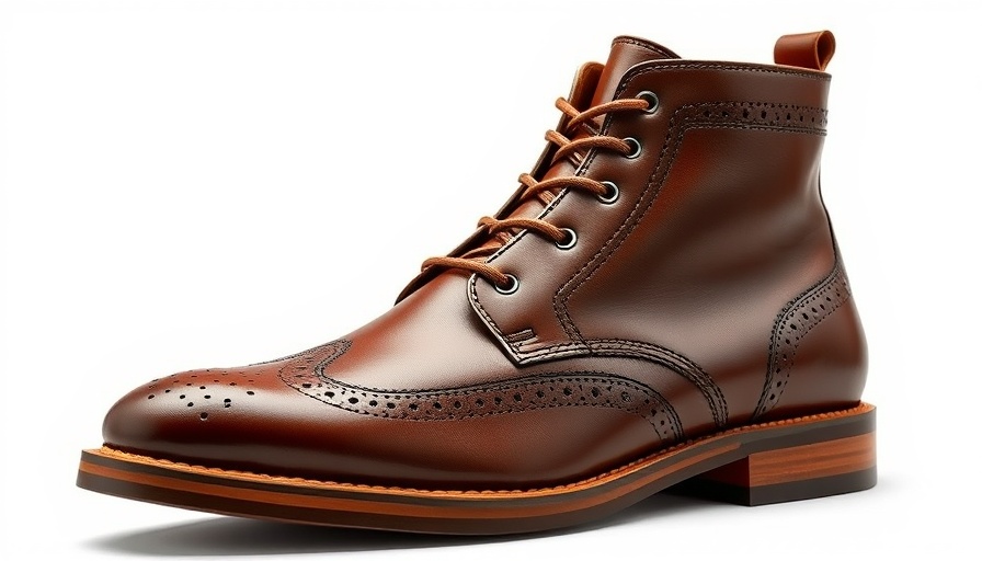 Elegant brown brogue boot highlighting sustainable fashion trends 2025.