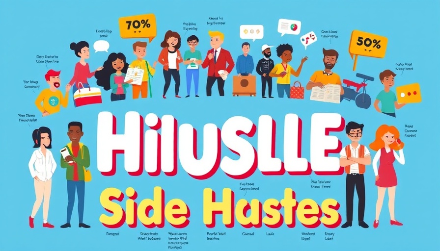 Infographic showing top side hustles with no experience needed.