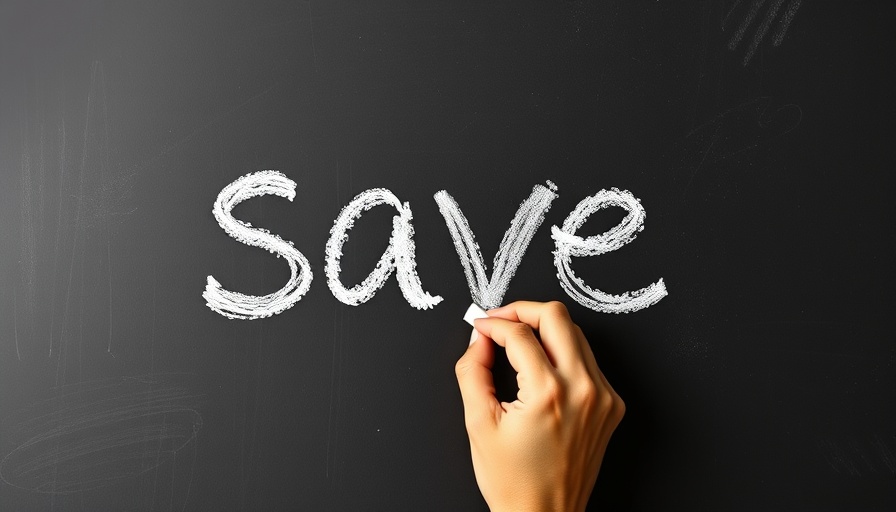 Chalk writing 'save' on blackboard; tips on ways to improve your financial situation.