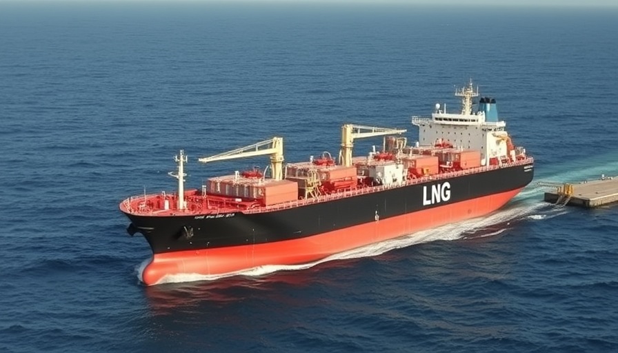 LNG tanker at sea terminal related to ExxonMobil Rovuma LNG project.