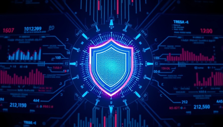 Futuristic digital shield with financial data, representing Revenue Assurance Market Growth.