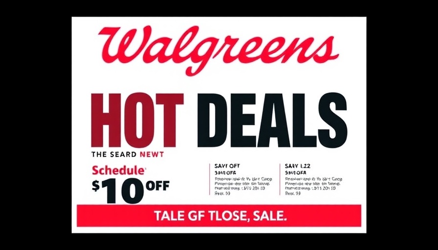 Walgreens promotions March 2025 poster with hot deals text.