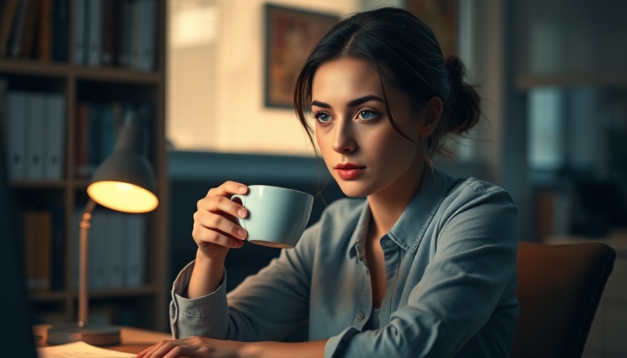 Woman enjoying tea, showing evening habits for happiness.