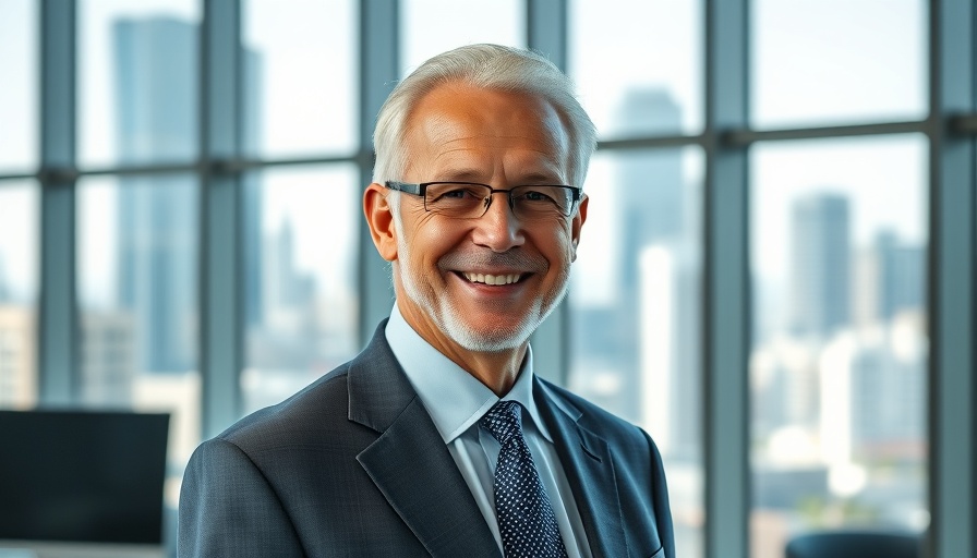 Portrait of a distinguished man in an office setting.