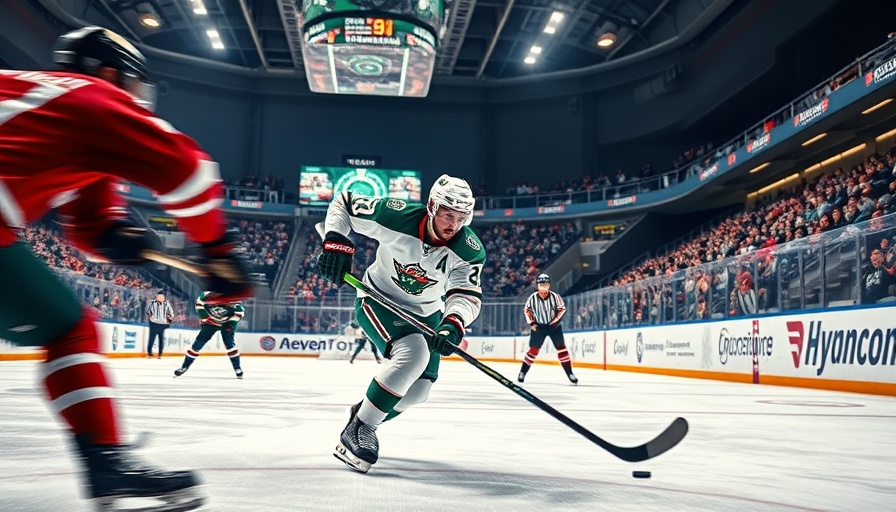 Minnesota Wild player Hartman during an intense game moment on the ice rink.