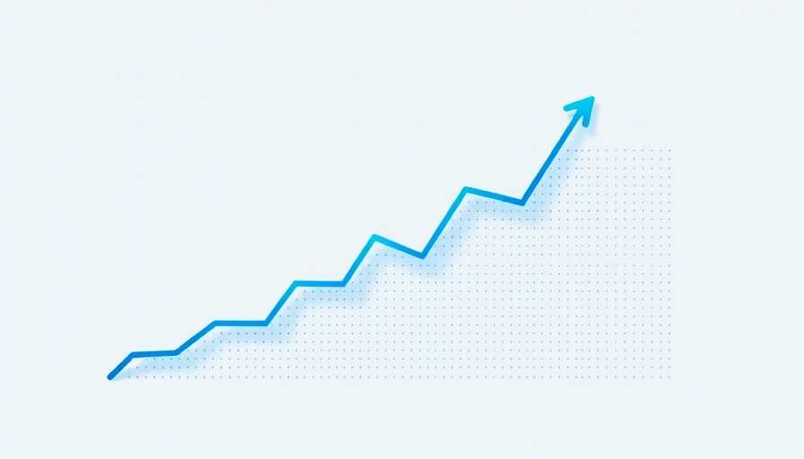 Minimalist line graph showing cold email statistics.