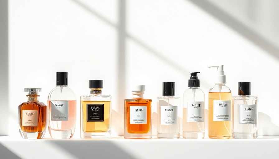 Collection of best hair fragrances 2025 under sunlight on a white surface.