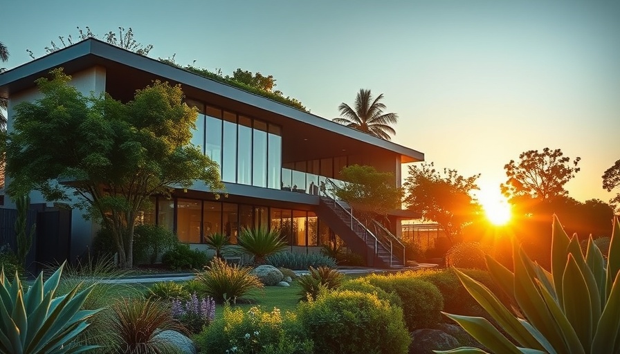 Eco-friendly building with sustainable landscaping in KwaZulu-Natal.