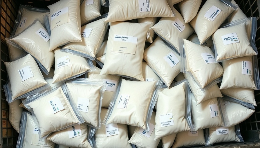 Sealed bags of cocaine seized at OR Tambo in a metal crate.