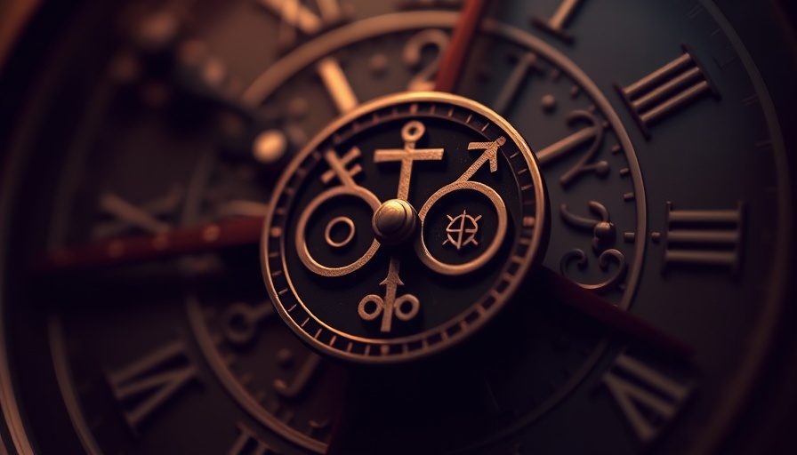 Symbolic clock face illustrating longevity gap between men and women.