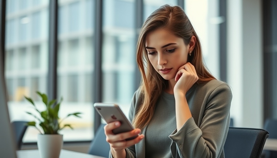 Woman analyzing delayed text responses, indoor setting, Psychology of Delayed Text Responses.