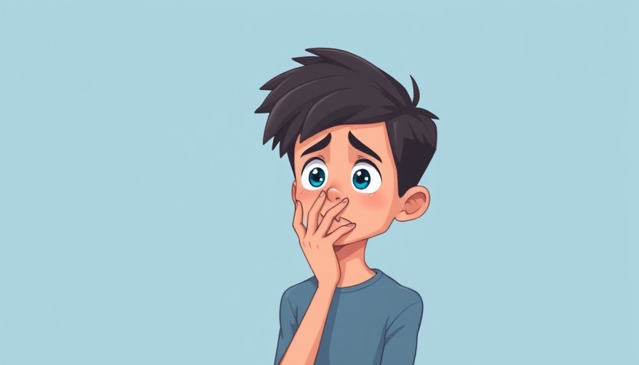 Cartoon character worried about derealization and depersonalization.
