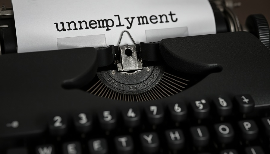 Typewriter printing 'unemployment' depicting South African doctors unemployment crisis.