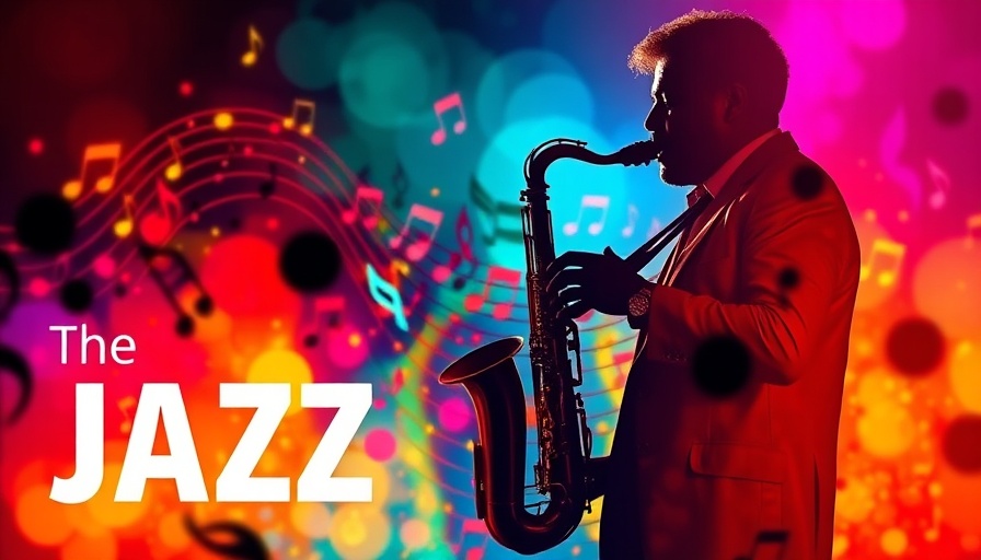 Mzantsi Jazz Awards 9th Season Kick-off vibrant saxophonist artwork.