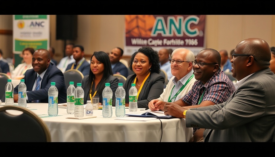 ANC political engagement Free State meeting with group at conference table.