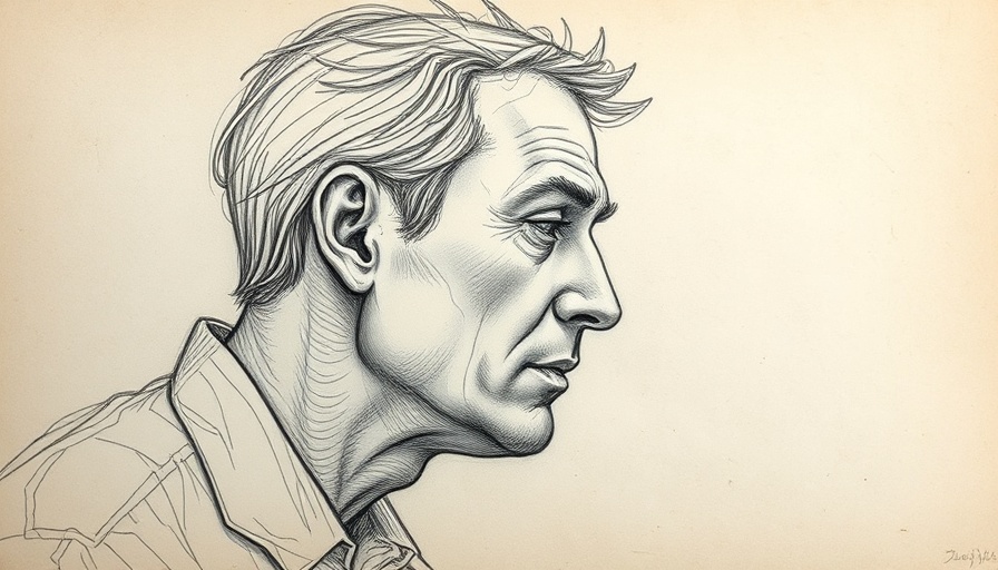 Rarely Seen Sketches by Michelangelo of a man's profile in pencil.