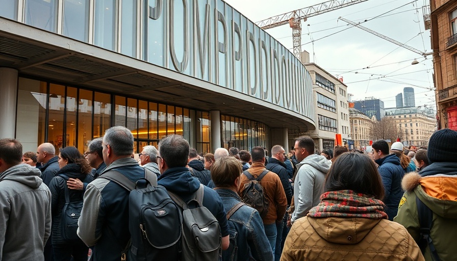 Centre Pompidou closure and Paris culture scene with waiting crowd
