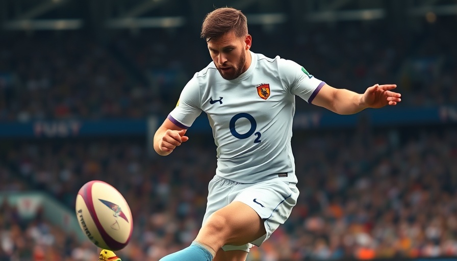 Marcus Smith Returns to England Rugby, executing a focused kick.